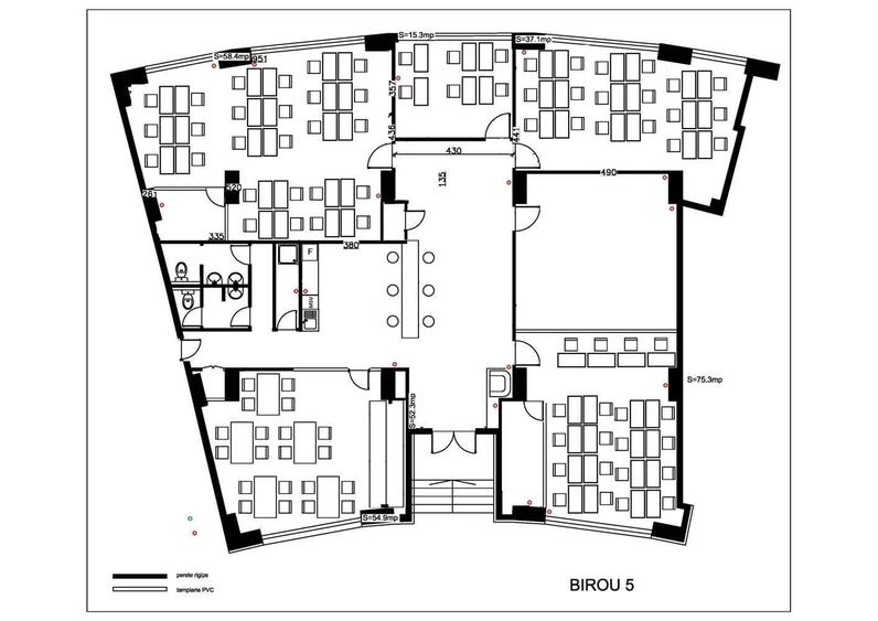 Spatiu birouri de inchiriat clasa A PLOPILOR VEST 313 mp - 1