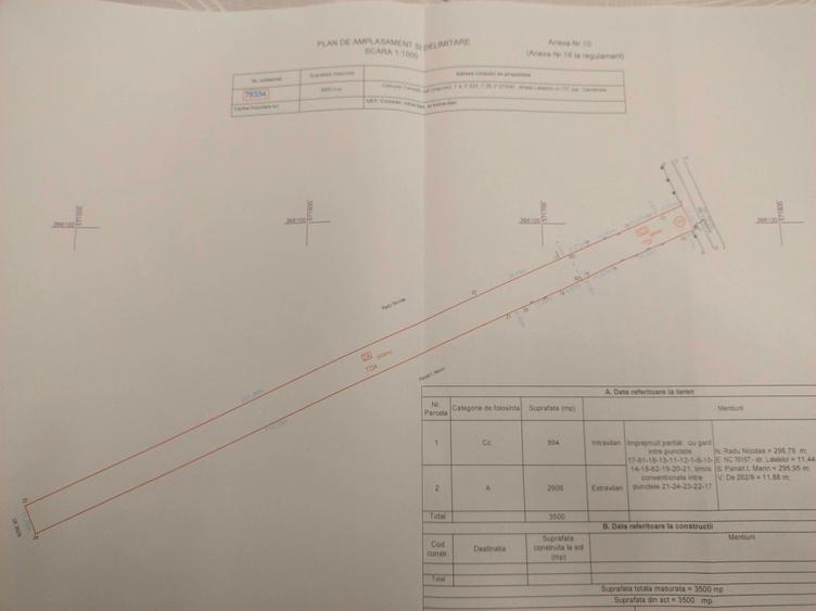 Teren de vanzare 3500 m2 Ungureni, Com. Cornesti, Jud. Dambovita - 2