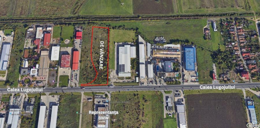 Teren intravilan de vânzare – Comuna Ghiroda, jud. Timiș (Vis-a-vis de BMW) - 2