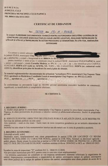Teren Construcții intravilan de 771 mp, în Iris Teren Construcții intravilan de 771 mp, în Iris