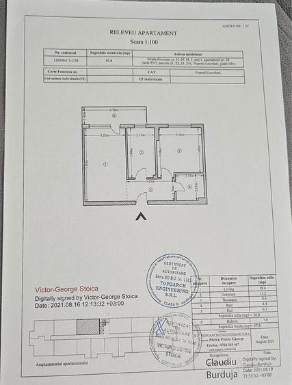 Apartament 2 camere, decomandat, 58mp - 8