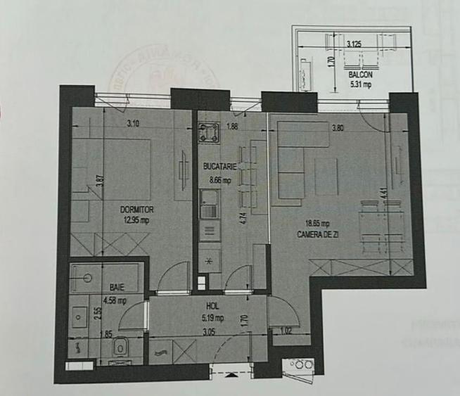 vanzare 2 camere, parcare inclusa, tva inclus Nusco - 1