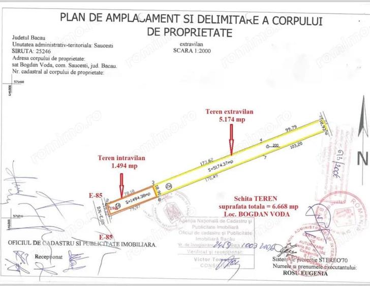 Teren 6.668 mp, de vanzare, loc. BOGDAN VODA, la E-85, com. Saucesti, jud. Bacau - 9