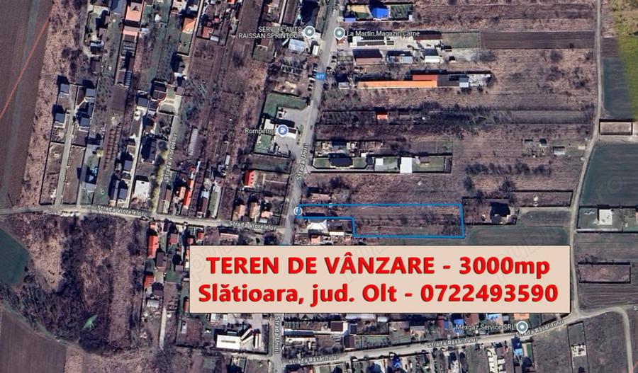 Teren de 3000 mp, în Slătioara