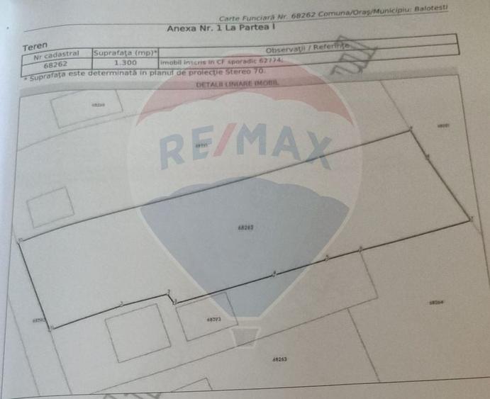 Vanzare Teren 1,300mp Balotesti / Strada Tarina Veche/Rezidential - 1