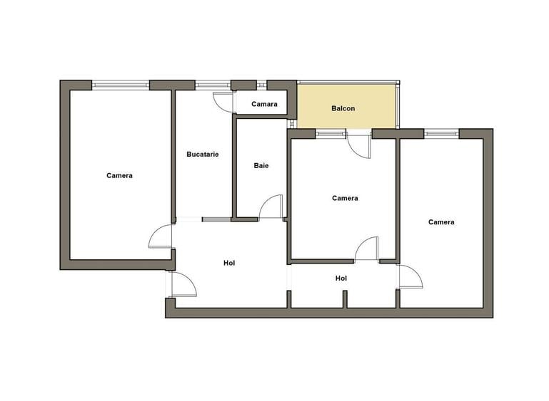 De vanzare ap 3 cam, cf 1, decomandat Vlaicu - Lebada, Y-uri - 1