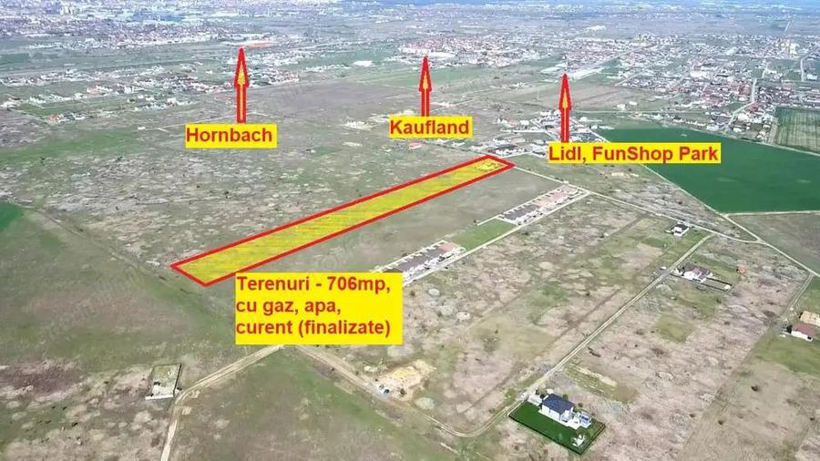 Terenuri de vanzare Mosnita, cu utilitati - 70 euro/mp+TVA - 2