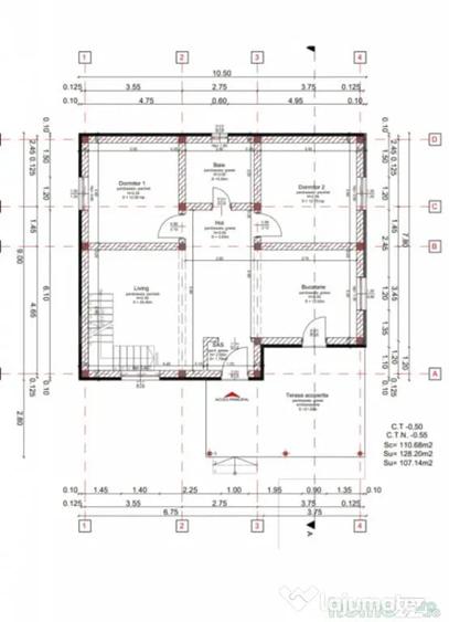 Casă cu 3 camere cu Teren 350 Mp în Central