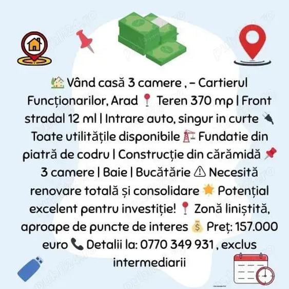 Vand casa 3 camere, cartierul functionarilor - 2