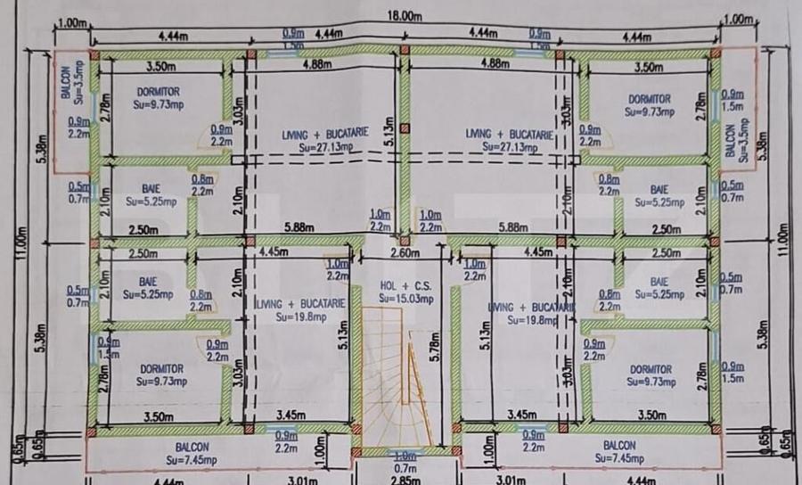 Apartament 3 camere, 80 mp, bloc nou in zona Tisauti - 7