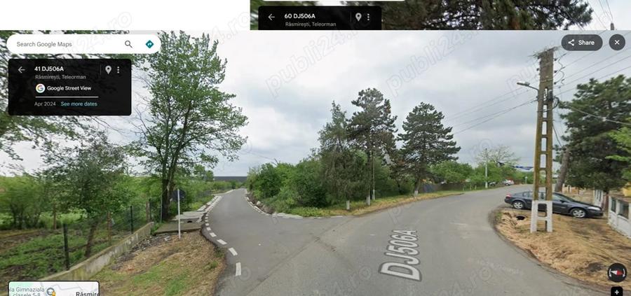 teren 1200 mp cu casa 80 mp Rasmiresti TR - 6