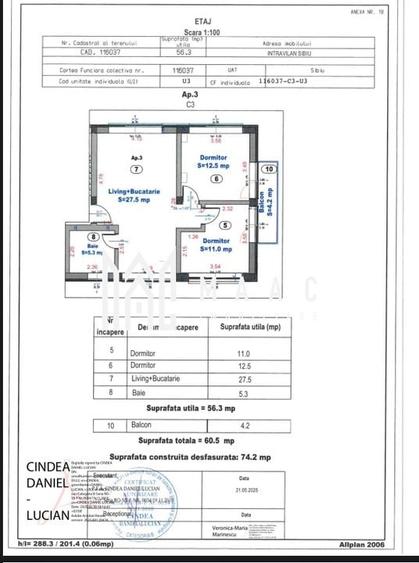 Apartament 3 camere | 56 MPU | Balcon | 2 Locuri de Parcare | Turnisor - 7