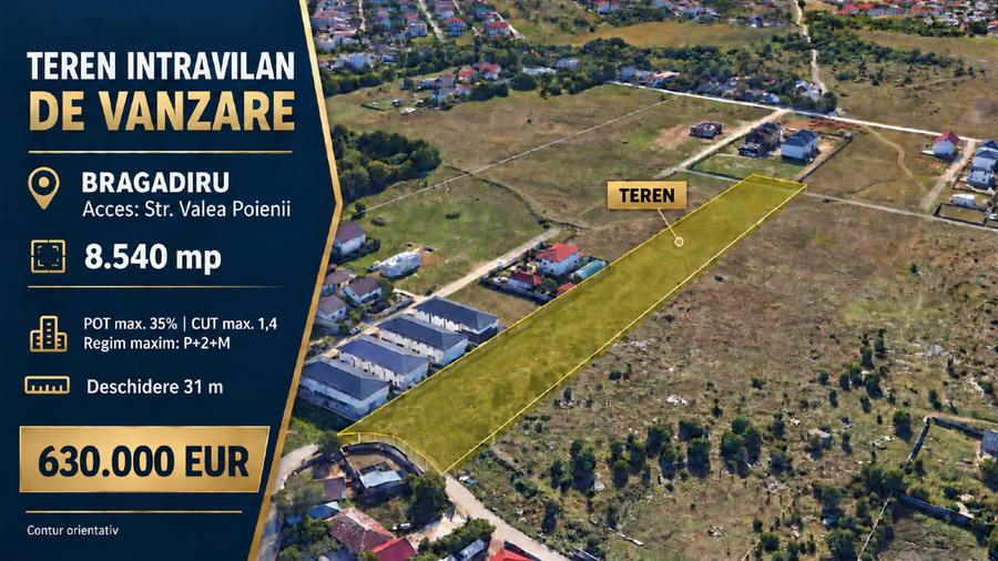 Teren Construcții intravilan de 8540 mp, în Central
