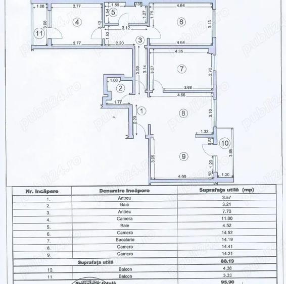 Vand schimb apt mare AN 4 camere, 90 m2, LIFT, Dacia - 3