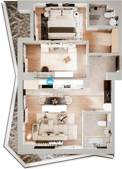 Proiect nou! ap. 3 Cam D, 2 bai - Dacia - 7