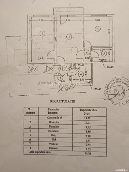 Vand apartament 3 camere