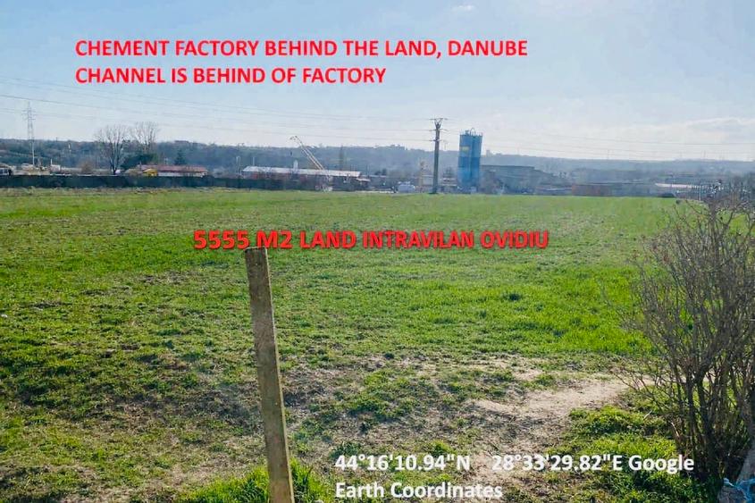 5500 mp intravilan Ovidiu - utilități - dublă deschidere - 5