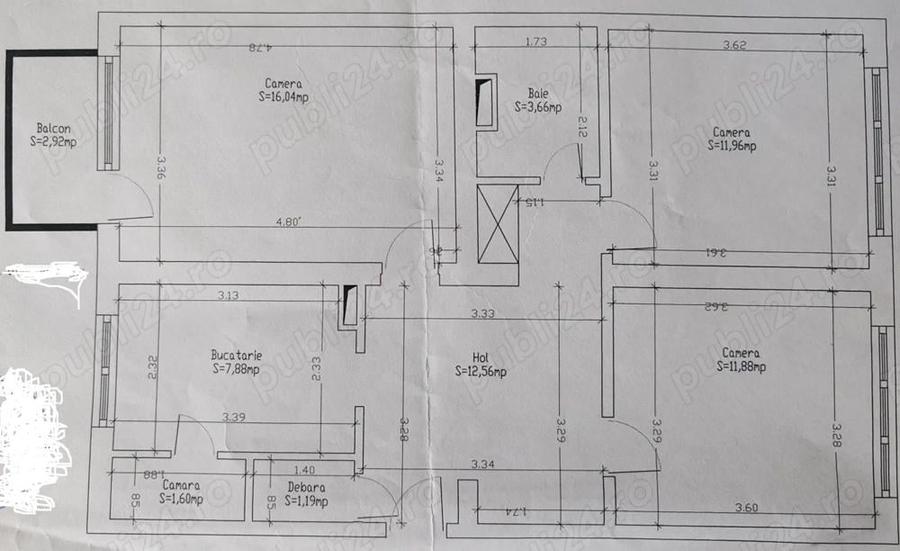 Ap. 3 camere si garaj , Medias , 70 mp, Gura Campului - 7