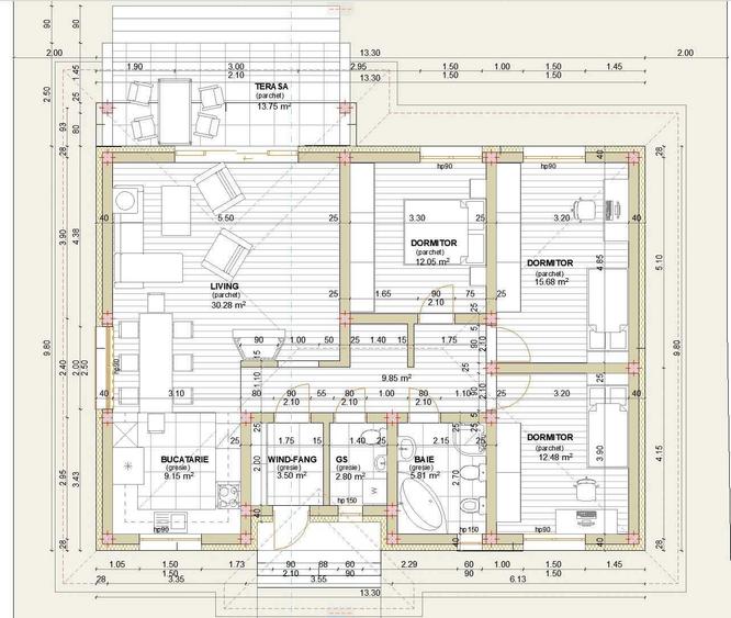 Casa individuala la cheie, 525mp teren - 4