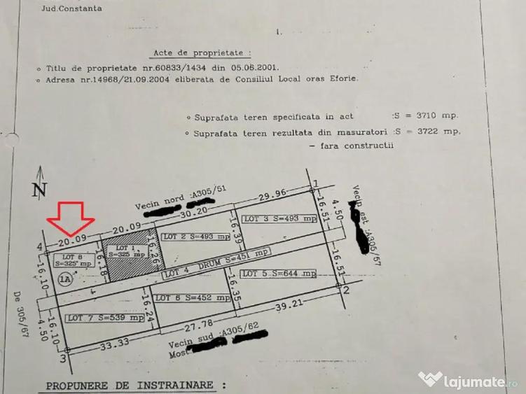 Vand teren in Eforie Nord cu intrare din strada Daliei 325mp - 1