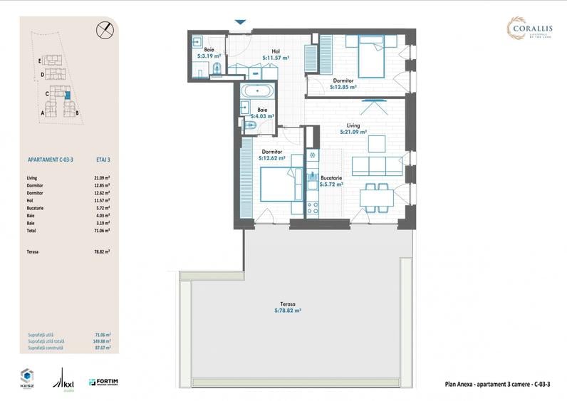 Apartament 3 camere cu terasa impresionanta de 78 mp - 6