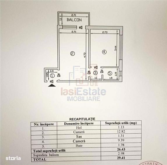Apartament 1 camera Tatarasi - Ciurchi - 1
