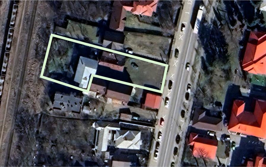 Teren: central DN1A – 1,251 mp intravilan + casă | P+2 | fără sarcini - 1