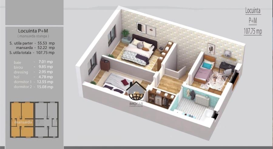 COMISION 0%, Duplex 4 Camere, 108 mp, 335 Teren, La Bariera, SACALAZ - 9