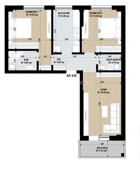 Apartament cu 3 camere decomandat în Brâncoveanu Apartament cu 3 camere decomandat în Brâncoveanu