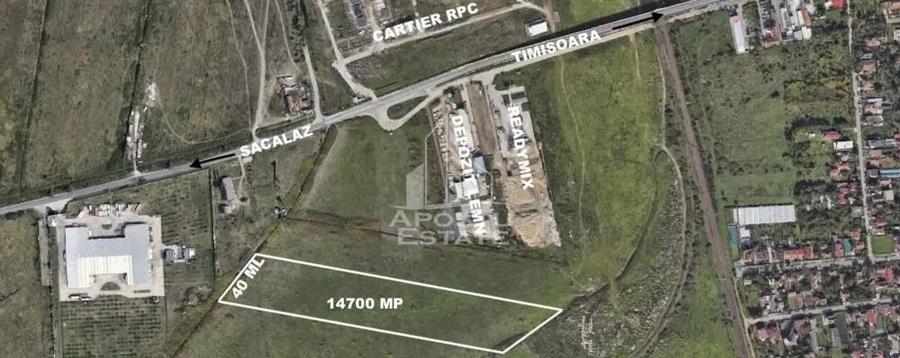 Teren industrial 14700 mp, zona in plina expansiune, Mehala. - 1