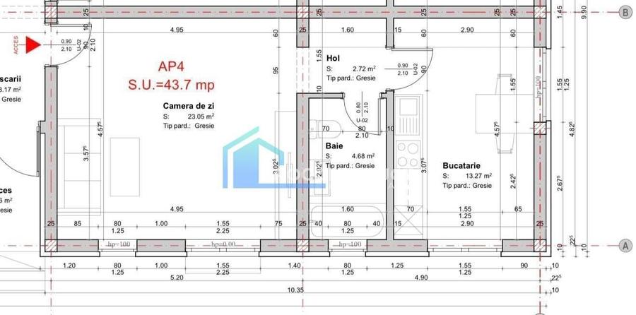 Apartament cu curte proprie Braytim | 43 mp utili | Curte 24 mp - 1