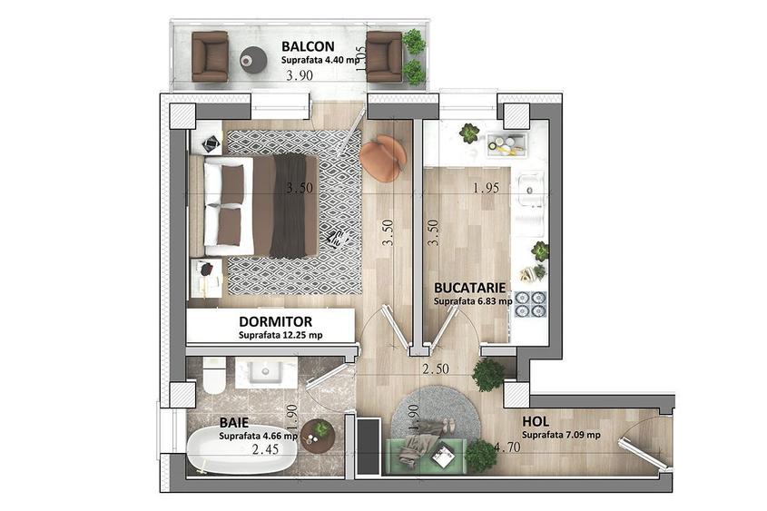 ASTORIA RESIDENCE 1 camera D 35m et.1 Lunca Cetatuii - 10