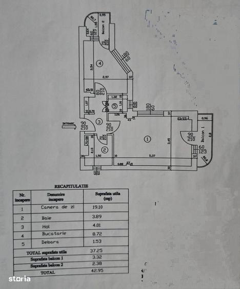 Garsonieră decomandată în Tudor Vladimirescu