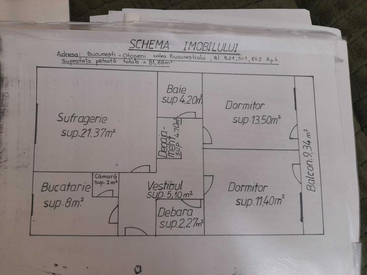 Apartament cu 3 camere decomandat în Central