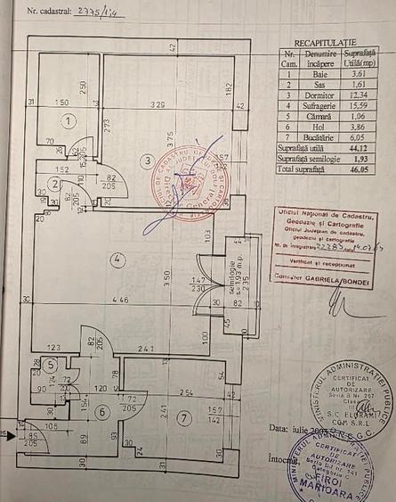 Apartament cu 2 camere semidecomandat în Ultracentral
