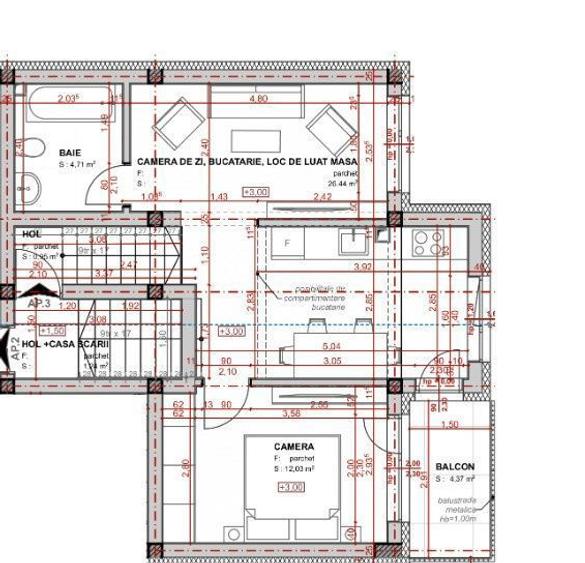 Apartament 2 camere, bucatarie separata - 7