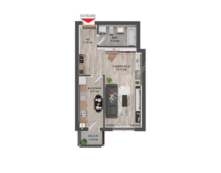 Garsoniera decomandata cu balcon zona Pictor Brana - 4