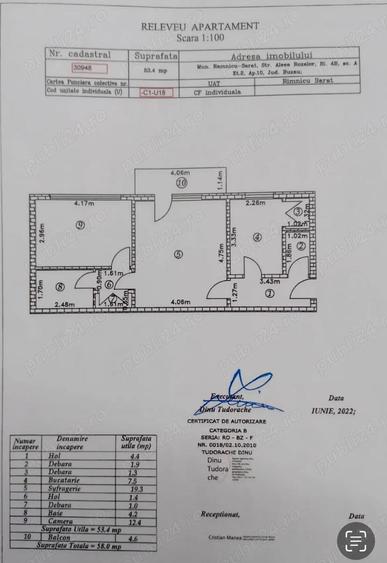Vand apartament 2 camere, zona centrala, lini?tita, in Ramnicu Sarat, semidecomandat, etajul 2 din 4 - 1