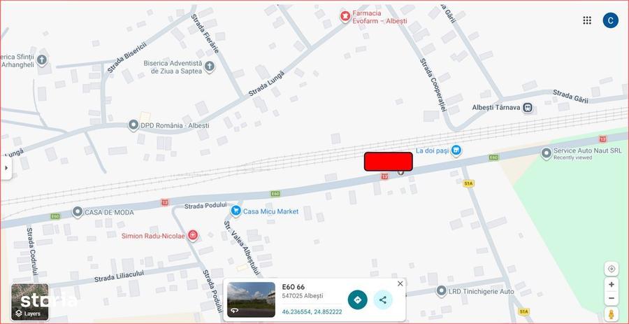 Teren cu casa, intravilan, front E60, Albesti, Sighisoara, Mures - 4