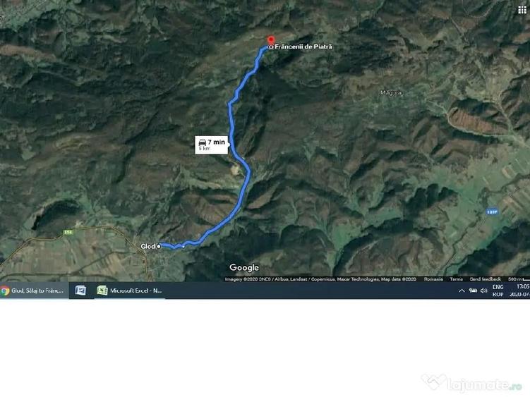 Vand Teren la poalele padurii - ideal casa de vacanta 3.300 mp - 2