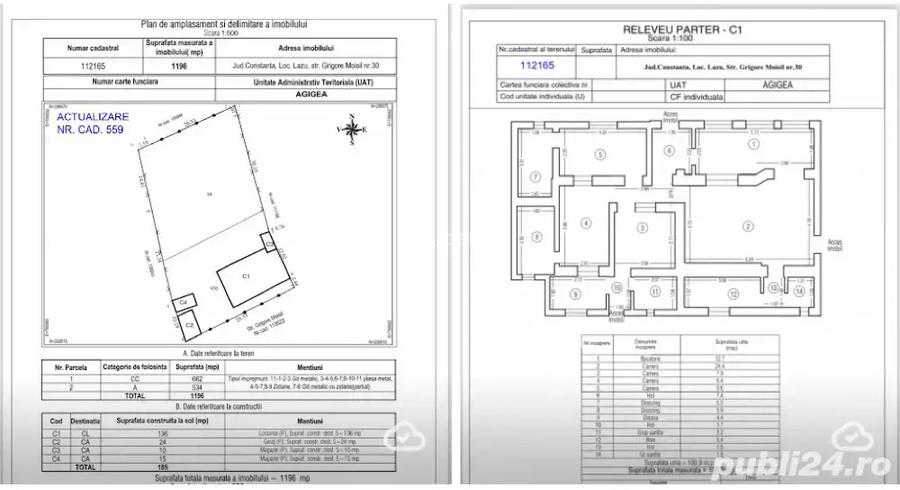 Propietar Vand Inchiriez Casa si Teren 1200mp des.28 Lazu Constanta. Central
