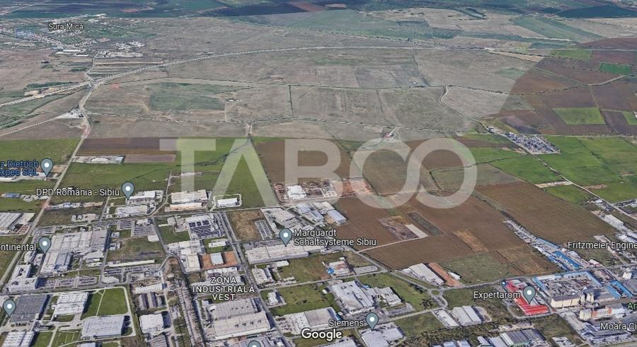 Teren intravilan de vanzare 10.000 mp in zona Industriala Vest Sibiu - 1