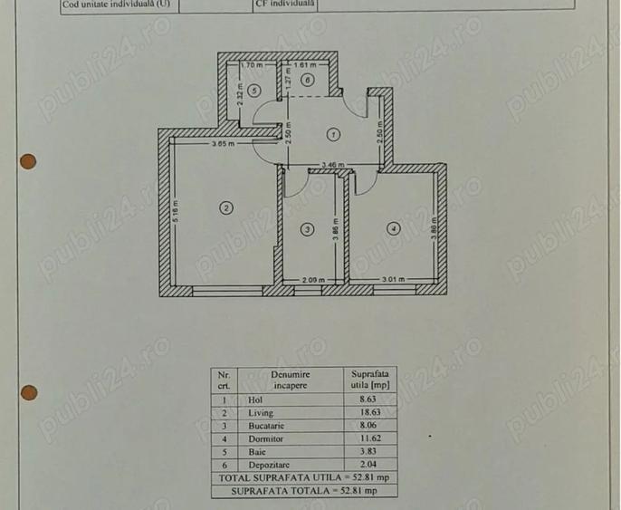 Vand apartament cu 2 camere NU studio - 10