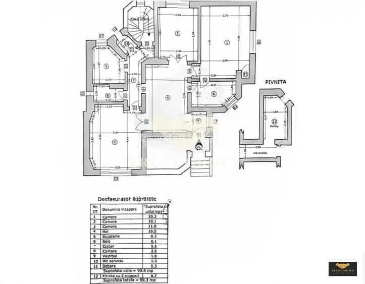 4 camere Parter in vila Cismigiu |+2 cam la demisol +1/2 din mansarda | Garaj