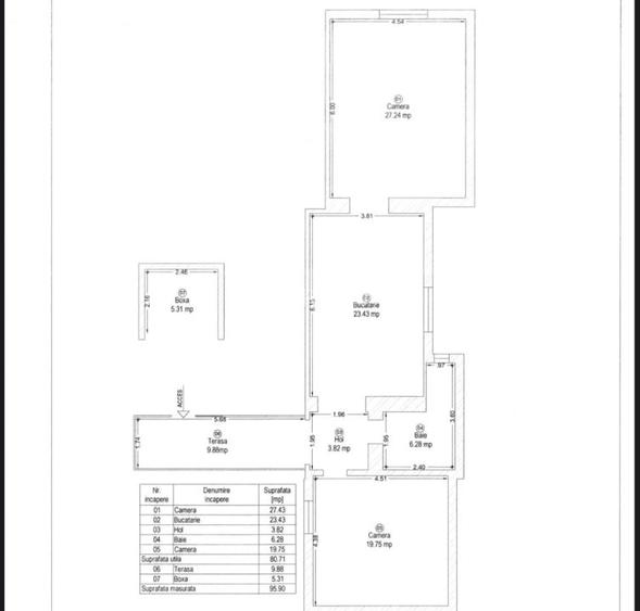 Apartament 3 camere, 80 mp, terasa si boxa - zona istorica Brancoveanu