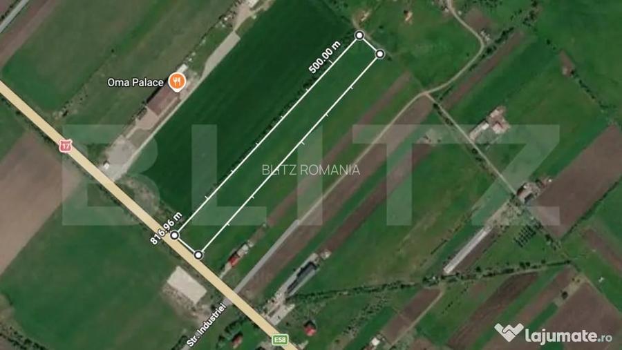 Teren 1,57 hectare, cu deschidere la DN17, zona Sieu Magheru - Bistrita (Bistrita-Nasaud)