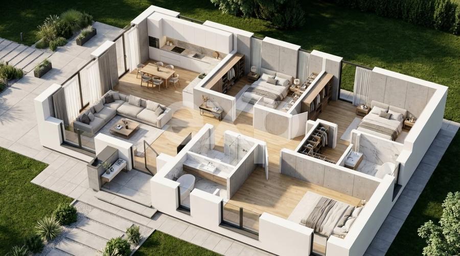 TVA inclus | Case PARTER 4 camere Trivale | Teren 465 mp | Util 120 mp - 6