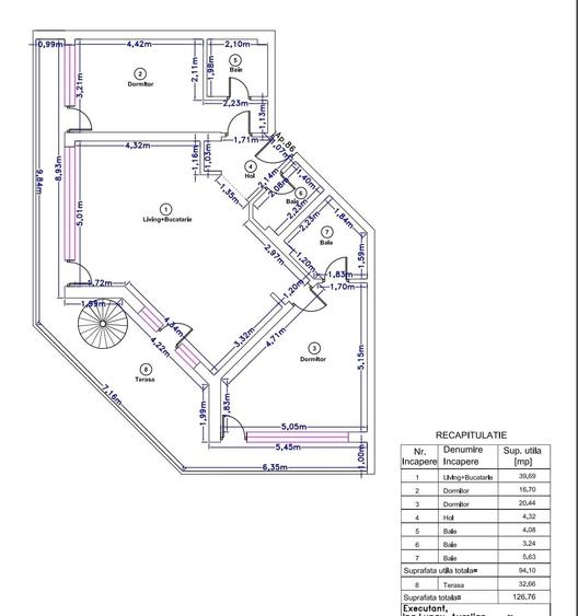 Apartament 3 cam zona Cortina North & My Place - 14