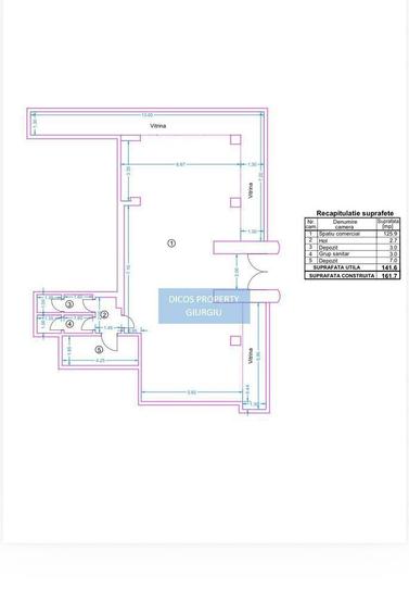 Spatiu comercial ultracentral 26 ml vitrina, langa Turn - 1
