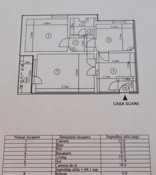 Apartament 3 camere-Zona Spitalul Judetean/Scoala nr.2 - 9